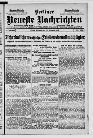 Berliner Neueste Nachrichten vom 12.12.1917