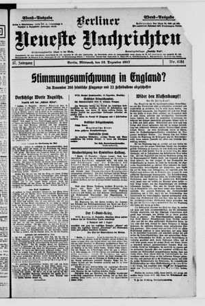 Berliner Neueste Nachrichten vom 12.12.1917