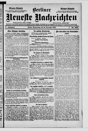 Berliner Neueste Nachrichten vom 13.12.1917