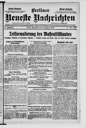 Berliner Neueste Nachrichten vom 15.12.1917
