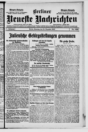 Berliner Neueste Nachrichten vom 16.12.1917