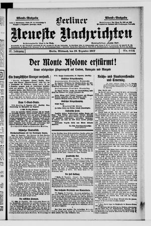 Berliner Neueste Nachrichten vom 19.12.1917