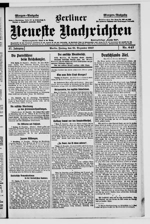 Berliner Neueste Nachrichten vom 21.12.1917