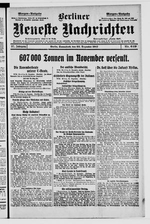 Berliner Neueste Nachrichten vom 22.12.1917