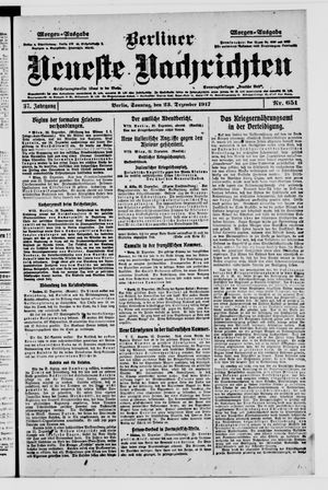 Berliner Neueste Nachrichten vom 23.12.1917