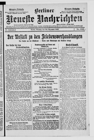 Berliner Neueste Nachrichten vom 24.12.1917