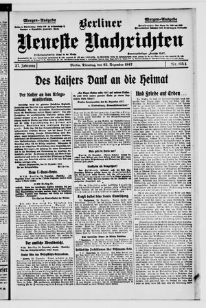 Berliner Neueste Nachrichten vom 25.12.1917