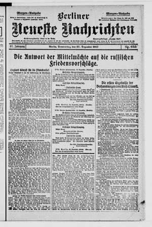Berliner Neueste Nachrichten vom 27.12.1917