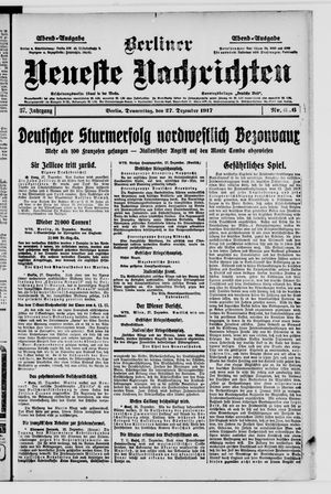 Berliner Neueste Nachrichten vom 27.12.1917
