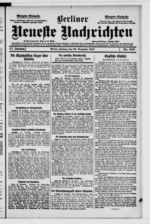 Berliner Neueste Nachrichten vom 28.12.1917