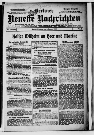 Berliner neueste Nachrichten vom 01.01.1918
