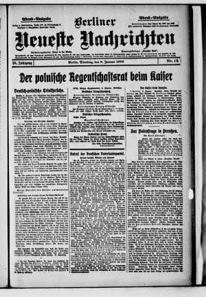 Berliner Neueste Nachrichten vom 08.01.1918