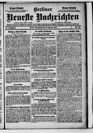 Berliner Neueste Nachrichten vom 12.01.1918