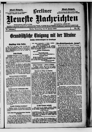 Berliner Neueste Nachrichten vom 17.01.1918