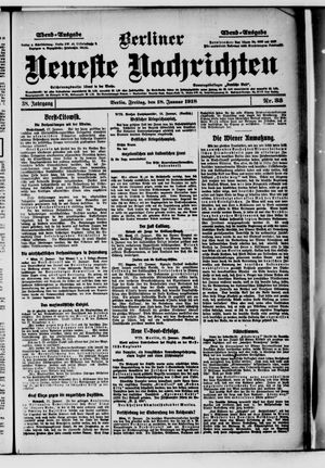 Berliner Neueste Nachrichten on Jan 18, 1918