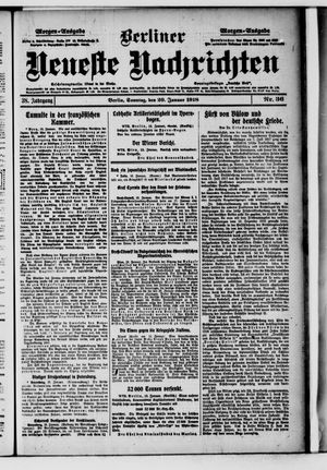 Berliner Neueste Nachrichten on Jan 20, 1918