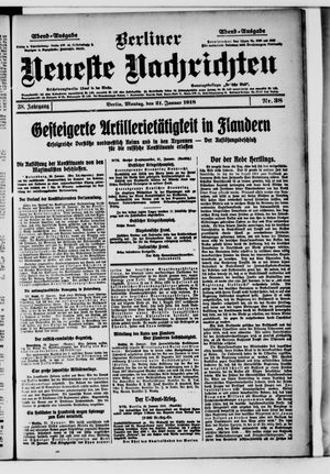 Berliner Neueste Nachrichten on Jan 21, 1918