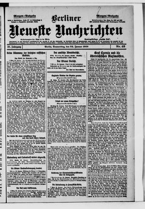 Berliner Neueste Nachrichten vom 24.01.1918