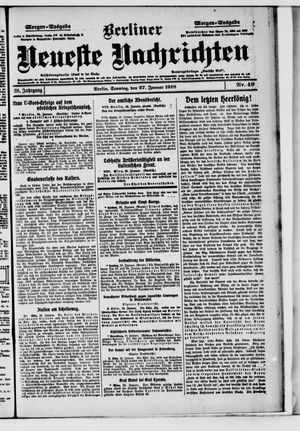 Berliner Neueste Nachrichten on Jan 27, 1918