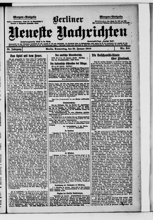 Berliner Neueste Nachrichten on Jan 31, 1918