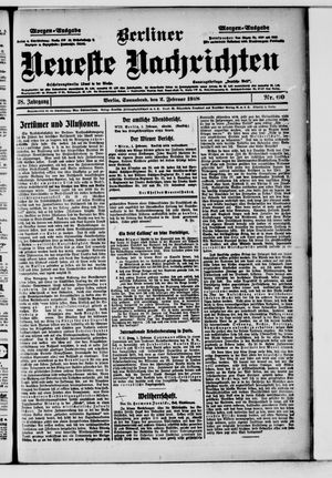 Berliner Neueste Nachrichten on Feb 2, 1918