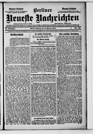Berliner Neueste Nachrichten vom 03.02.1918
