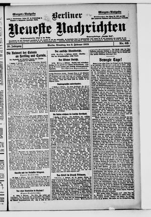 Berliner Neueste Nachrichten vom 05.02.1918