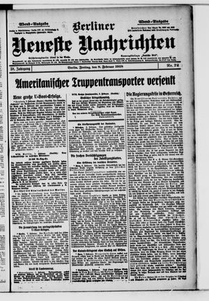 Berliner Neueste Nachrichten vom 08.02.1918