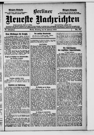 Berliner Neueste Nachrichten vom 12.02.1918