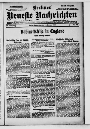 Berliner Neueste Nachrichten vom 14.02.1918