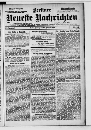 Berliner Neueste Nachrichten on Feb 15, 1918