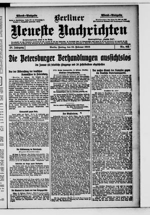 Berliner Neueste Nachrichten vom 15.02.1918