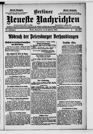 Berliner Neueste Nachrichten vom 16.02.1918
