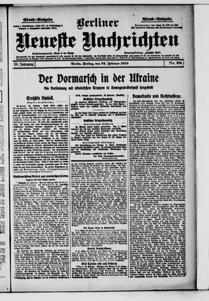 Berliner Neueste Nachrichten vom 22.02.1918