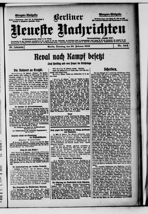 Berliner Neueste Nachrichten vom 26.02.1918