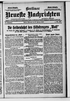 Berliner Neueste Nachrichten vom 27.02.1918