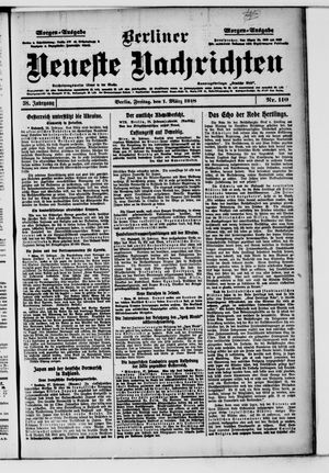 Berliner Neueste Nachrichten vom 01.03.1918