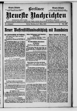 Berliner Neueste Nachrichten vom 05.03.1918