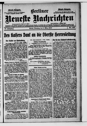 Berliner Neueste Nachrichten vom 05.03.1918