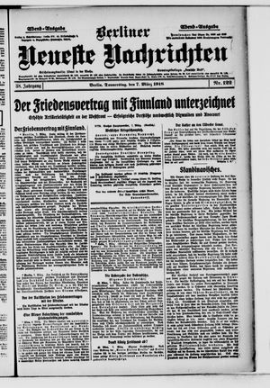 Berliner Neueste Nachrichten on Mar 7, 1918