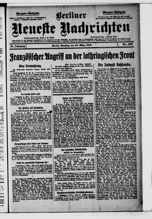 Berliner Neueste Nachrichten vom 10.03.1918