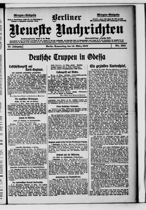 Berliner Neueste Nachrichten vom 14.03.1918