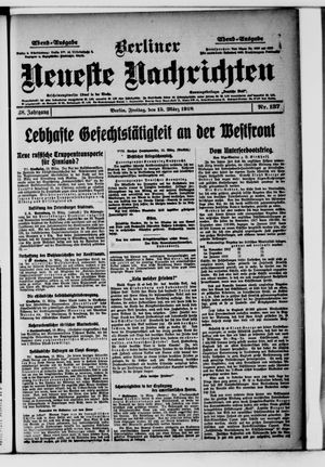 Berliner Neueste Nachrichten on Mar 15, 1918