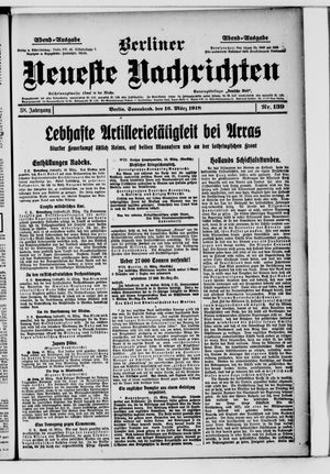 Berliner Neueste Nachrichten on Mar 16, 1918