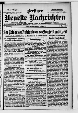 Berliner Neueste Nachrichten vom 18.03.1918
