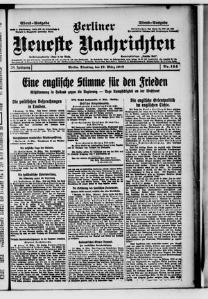Berliner Neueste Nachrichten on Mar 19, 1918