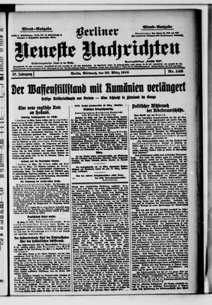 Berliner Neueste Nachrichten vom 20.03.1918