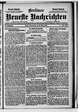 Berliner Neueste Nachrichten on Mar 21, 1918