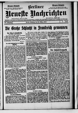 Berliner Neueste Nachrichten vom 24.03.1918