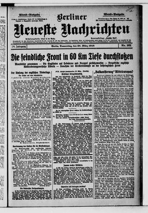 Berliner Neueste Nachrichten on Mar 28, 1918